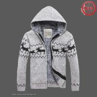 heren abercrombie and fitch truien zipper hooded fur moose pattern grijs Winkel Eindhoven rjpf4261